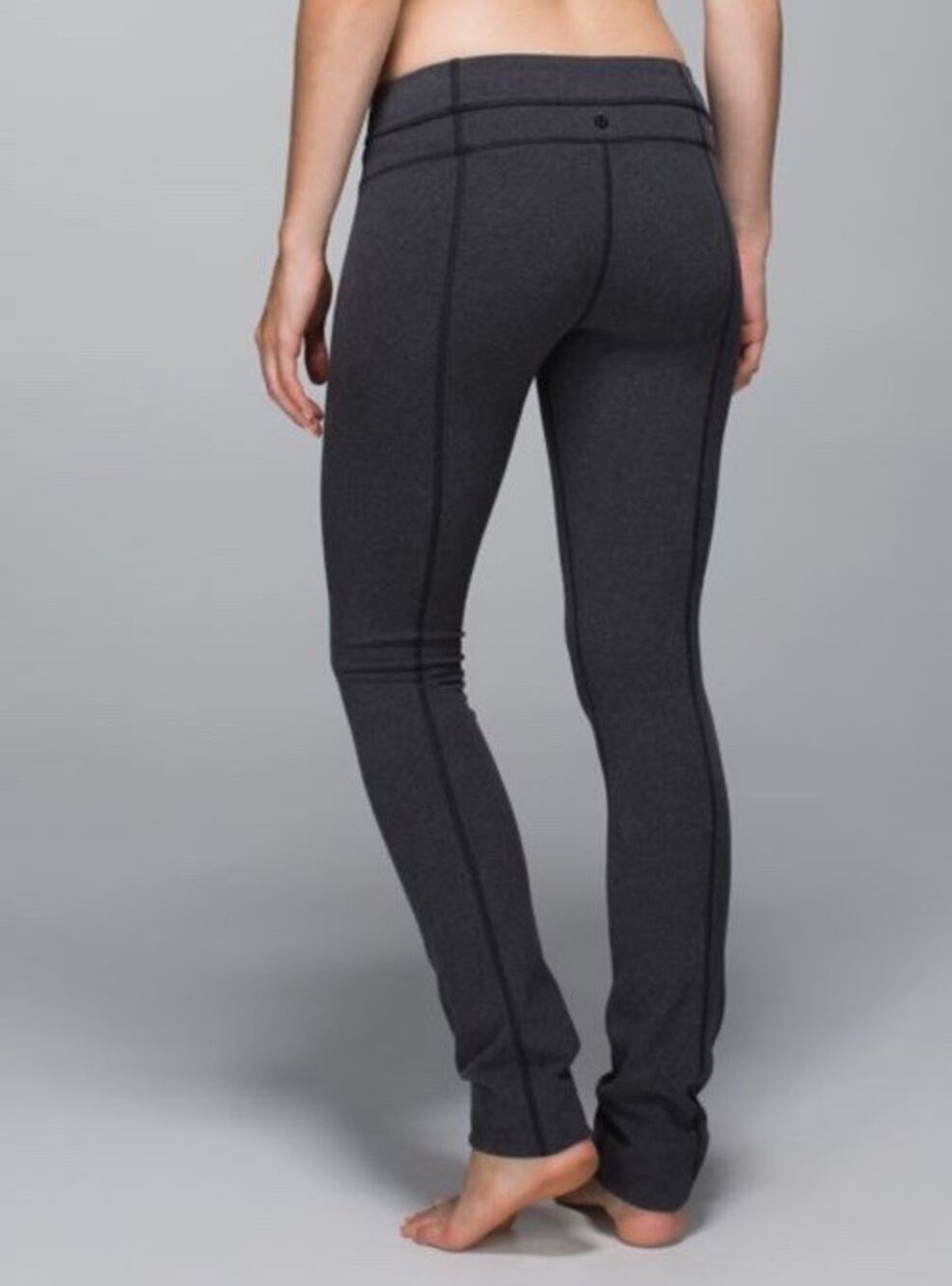 Lululemon Skinny Groove Pant Full-On Luon Yoga Leggings Size 2 Gray